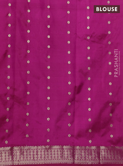 Pure banarasi silk saree pink with zari woven buttas and zari woven border