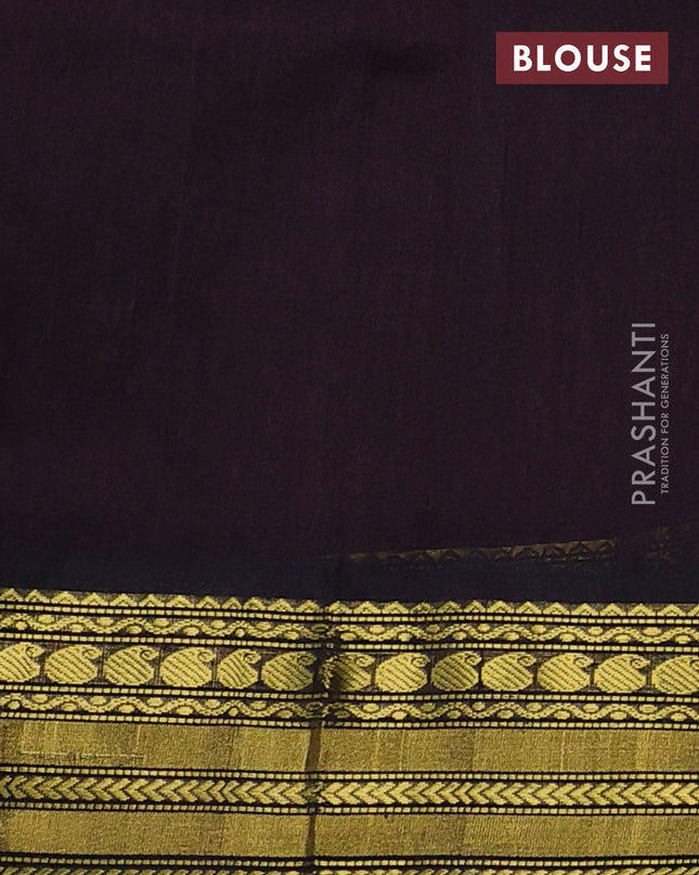 Kuppadam silk cotton saree candy pink and black with paisley zari woven buttas and zari woven border