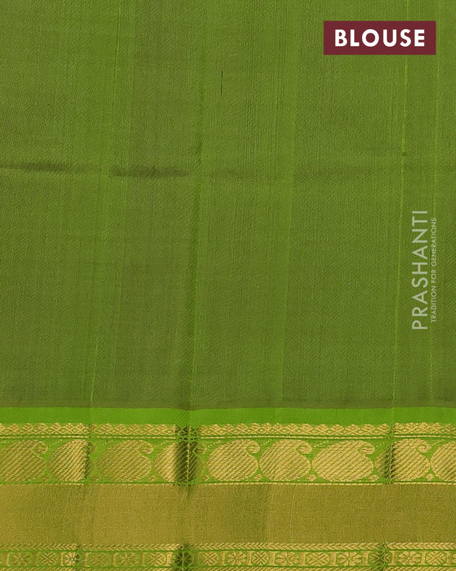 Kuppadam silk cotton saree violet and light green with annam zari woven buttas and zari woven border
