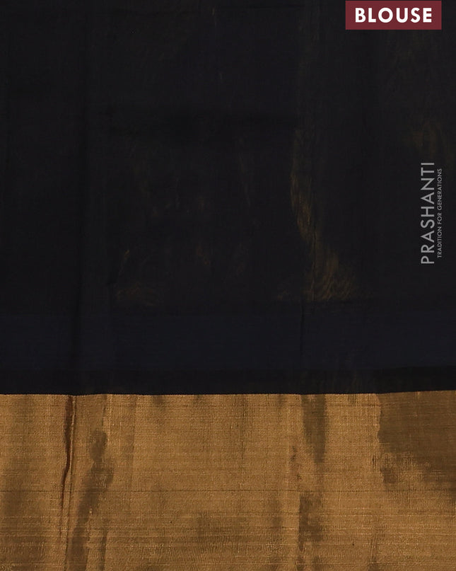 Kuppadam silk cotton saree lime green and black with plain body and temple design zari checked border