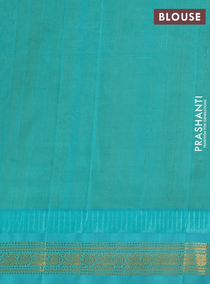 Kuppadam silk cotton saree lime yellow and teal blue with allover zari checks & lakshadeepam weaves and zari woven border