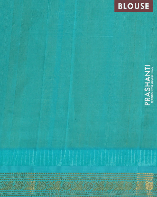 Kuppadam silk cotton saree lime yellow and teal blue with allover zari checks & lakshadeepam weaves and zari woven border