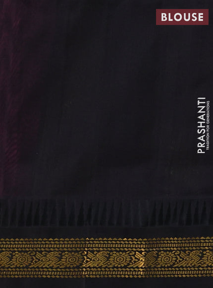 Kuppadam silk cotton saree candy pink and black with allover zari checks & lakshadeepam weaves and zari woven border