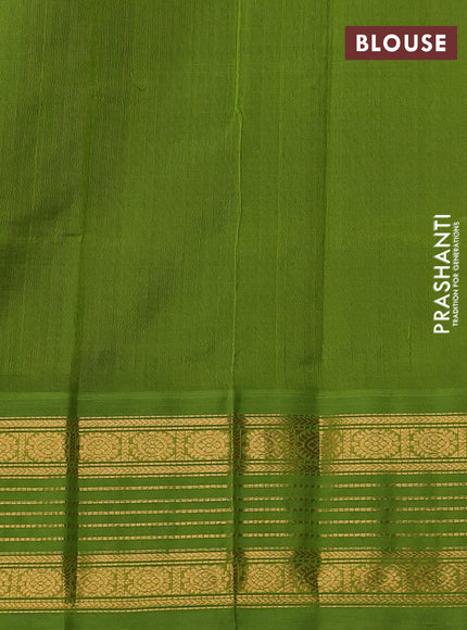 Silk Cotton saree purple and light green with zari woven buttas and zari woven korvai border