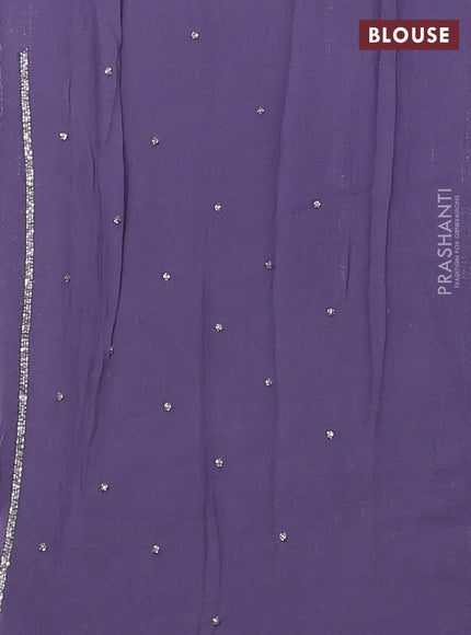 Georgette saree pastel lavender with allover sequin work