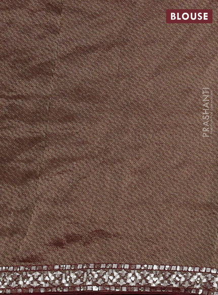 Banarasi silk saree maroon with allover sequin work