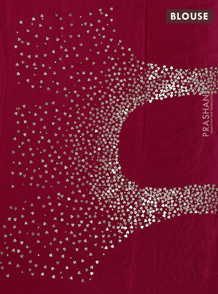 Crepe saree pink with allover sequin work