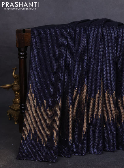 Georgette saree navy blue with allover sequin work