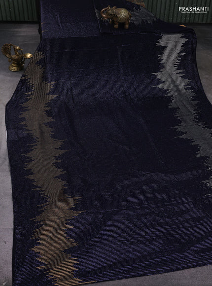 Georgette saree navy blue with allover sequin work