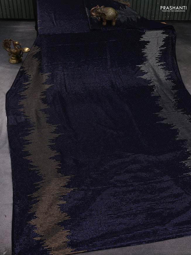 Georgette saree navy blue with allover sequin work