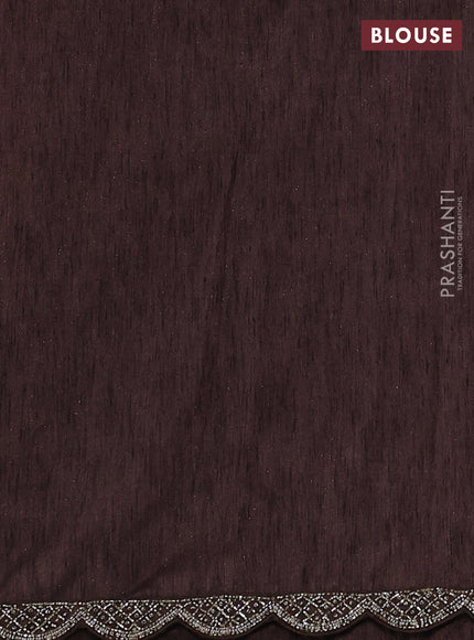 Tissue saree brown with zari weaving
