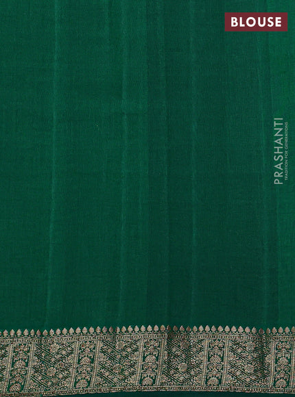 Chiniya silk saree red and green with woven buttas and zari woven border