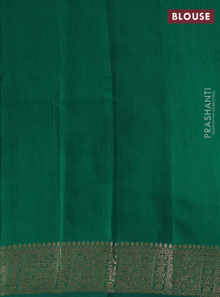 Chiniya silk saree purple and green with woven buttas and zari woven border