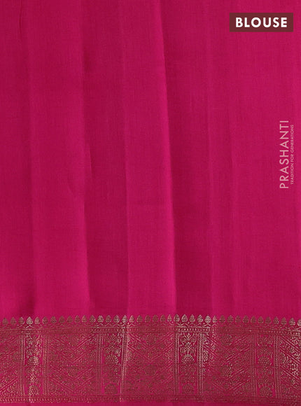 Chiniya silk saree cs blue and pink with woven buttas and zari woven border