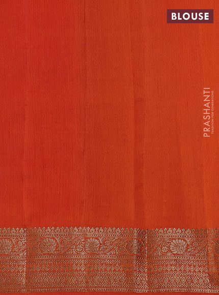 Chiniya silk saree pink and orange with woven buttas and zari woven border
