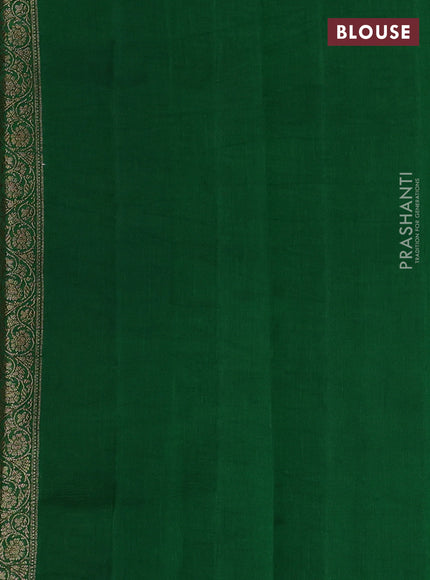 Chiniya silk saree mango yellow and green with woven buttas and zari woven border