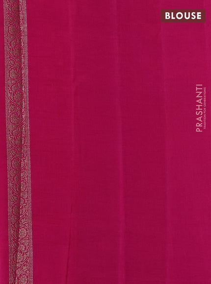 Chiniya silk saree blue and pink with woven buttas and zari woven border