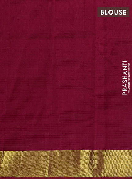 Silk cotton saree pink with plain body and zari woven border