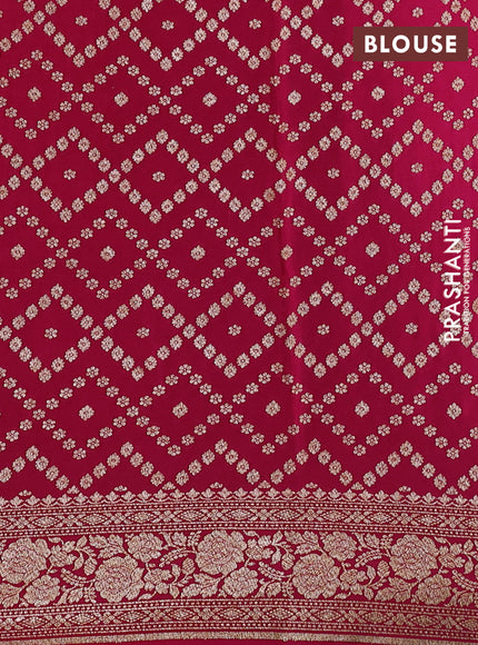 Pure banarasi georgette saree sandal and pink with woven buttas and woven border