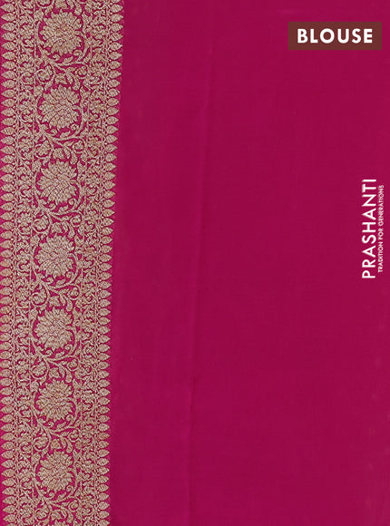 Pure banarasi georgette saree light green with woven buttas and woven border