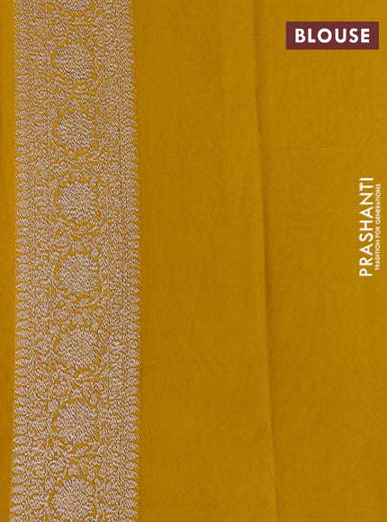 Pure banarasi georgette saree purple with woven buttas and woven border