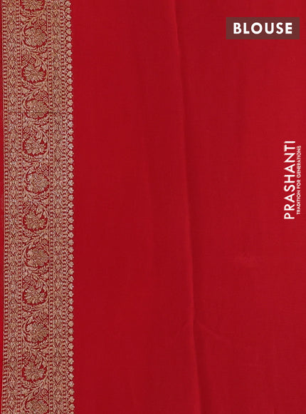 Pure banarasi georgette saree black with woven buttas and woven border