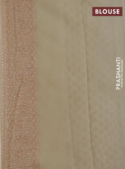 Pure banarasi georgette saree pale yellow with woven buttas and woven border