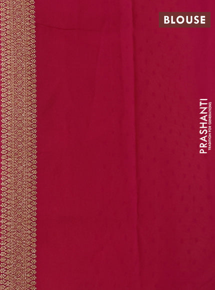 Pure banarasi georgette saree lime green with woven buttas and woven border