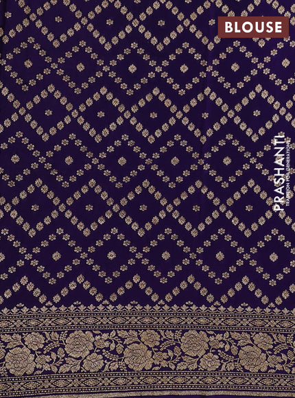 Pure banarasi georgette saree pastel green and maroon blue with woven buttas and woven border