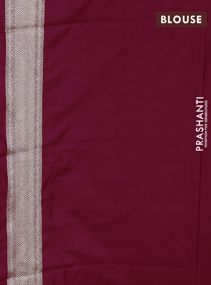 Banarasi silk saree maroon with allover zari weaves and zari woven border
