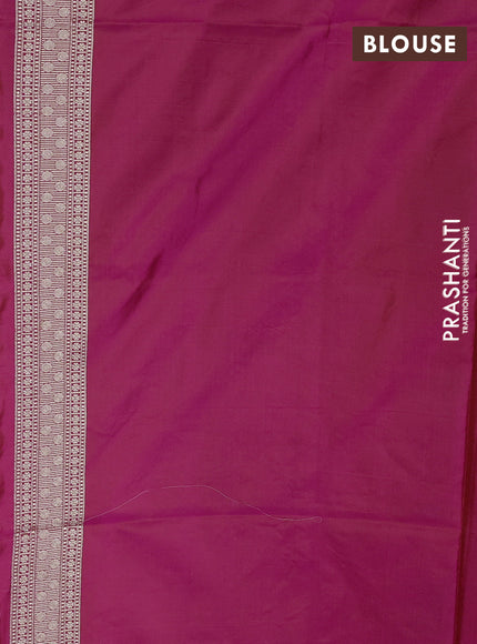 Banarasi silk saree pink with allover zari weaves and zari woven border