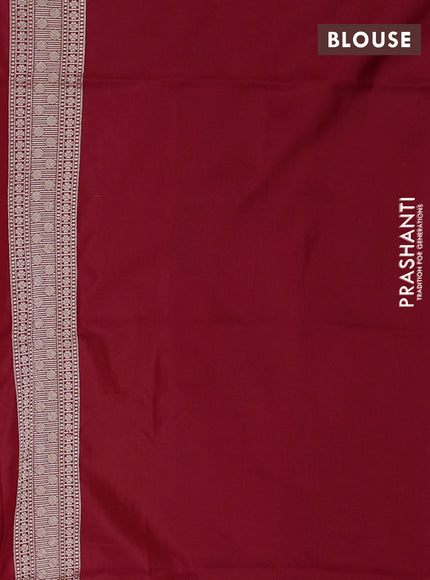 Banarasi silk saree red with allover zari weaves and zari woven border