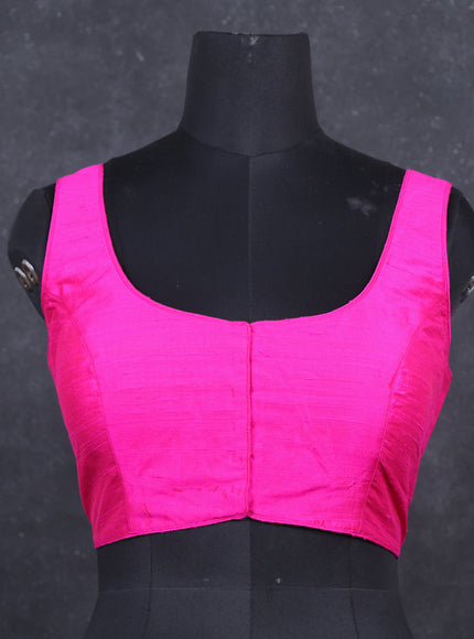 Pink raw silk readymade blouse pink and Sleeveless style