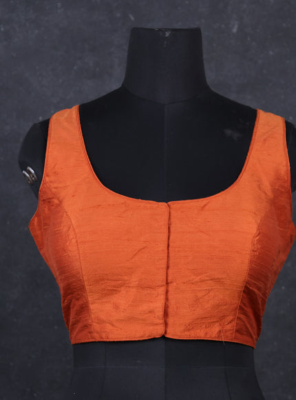 Rust raw silk raedymade blouse Rust and Sleeveless style