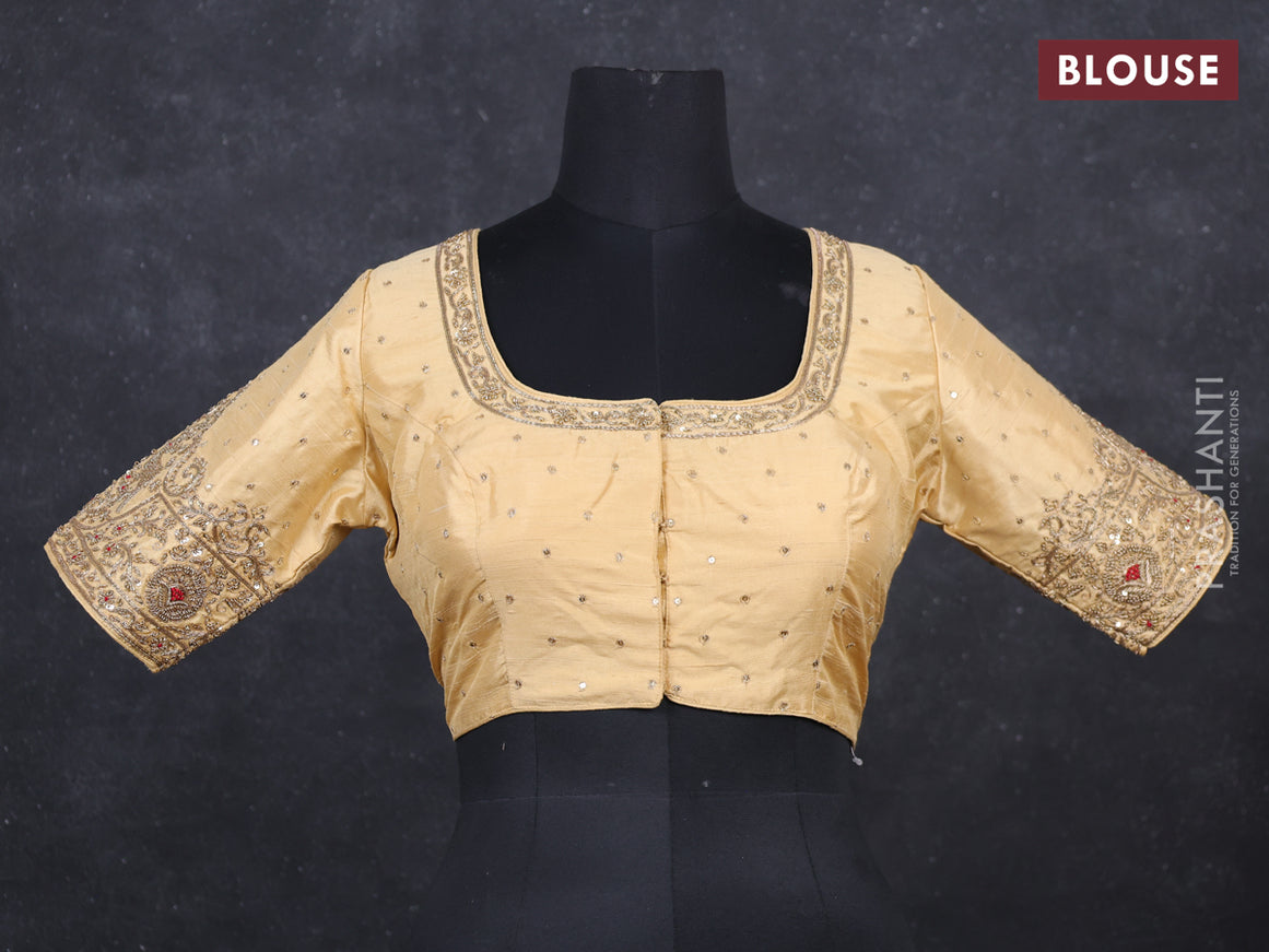 Sandal Raw Silk Readymade Blouse Sandal and