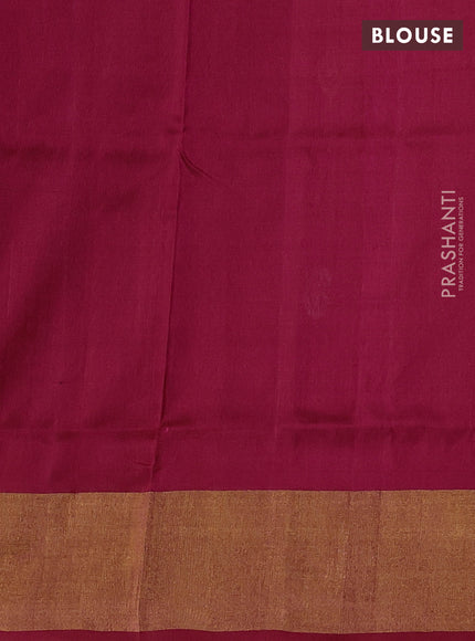 Pure uppada silk saree pink with silver & gold zari woven buttas and zari woven border
