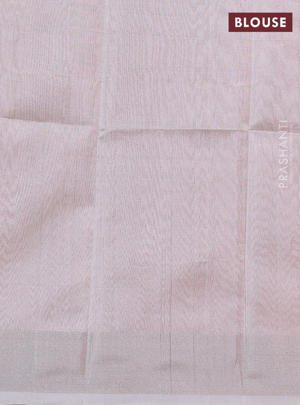 Pure uppada silk saree pale orange with silver zari woven coin buttas and silver zari woven border