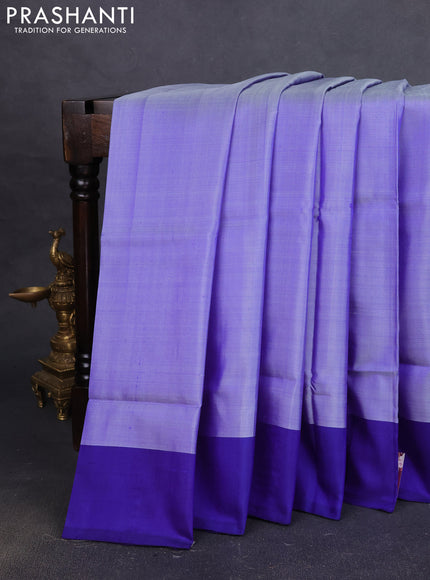 Pure uppada silk saree blue shade with silver & gold zari woven coin buttas and simple border
