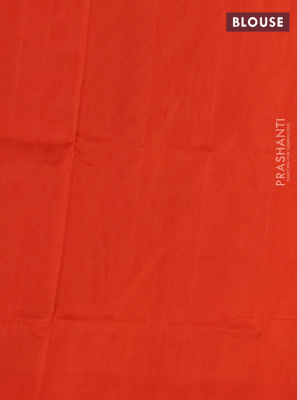 Pure uppada silk saree pale orange with silver & gold zari woven coin buttas and simple border