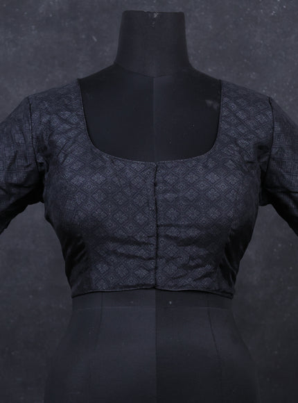 Black silk embroidery readymade blouse