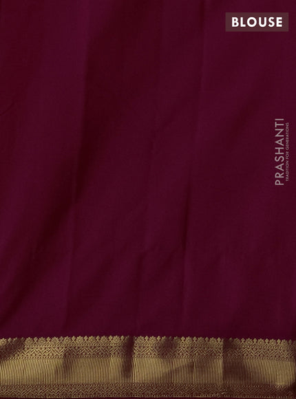 Bangalori silk saree purple with zari woven buttas and rich zari woven border
