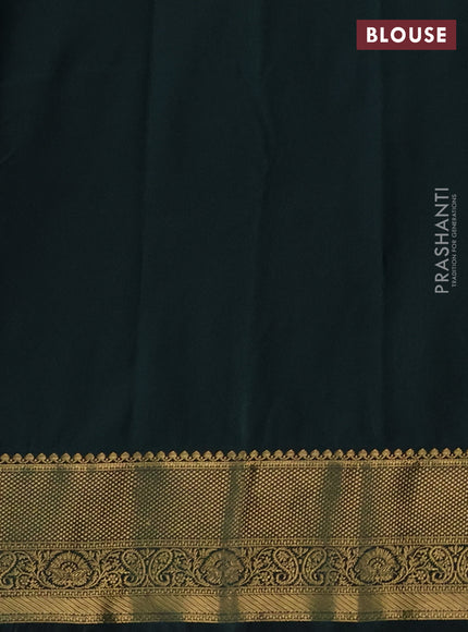 Bangalori silk saree dual shade of pink and green with zari woven buttas and rich zari woven border
