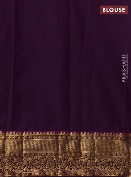 Bangalori silk saree pastel green and purple with zari woven buttas and rich zari woven border
