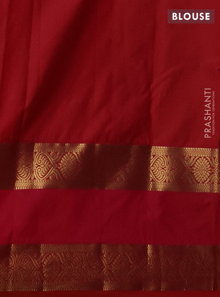 Bangalori silk saree cs blue and pink with zari woven buttas and rettapet zari woven border