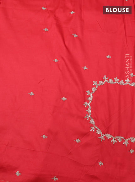 Kanchipuram silk saree gold and red with allover silver & gold zari weaves and paithani & embroidery pallu