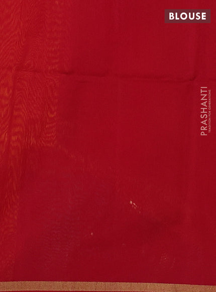 Maheshwari silk cotton saree mustard yellow and red with zari woven buttas and small zari woven border