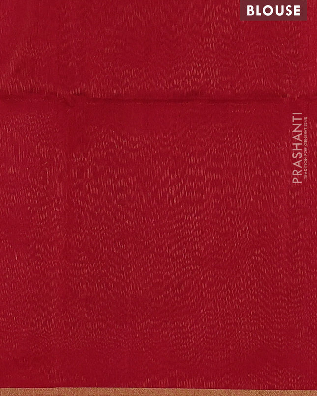 Maheshwari silk cotton saree wdark magenta pink and red with zari woven buttas and small zari woven border
