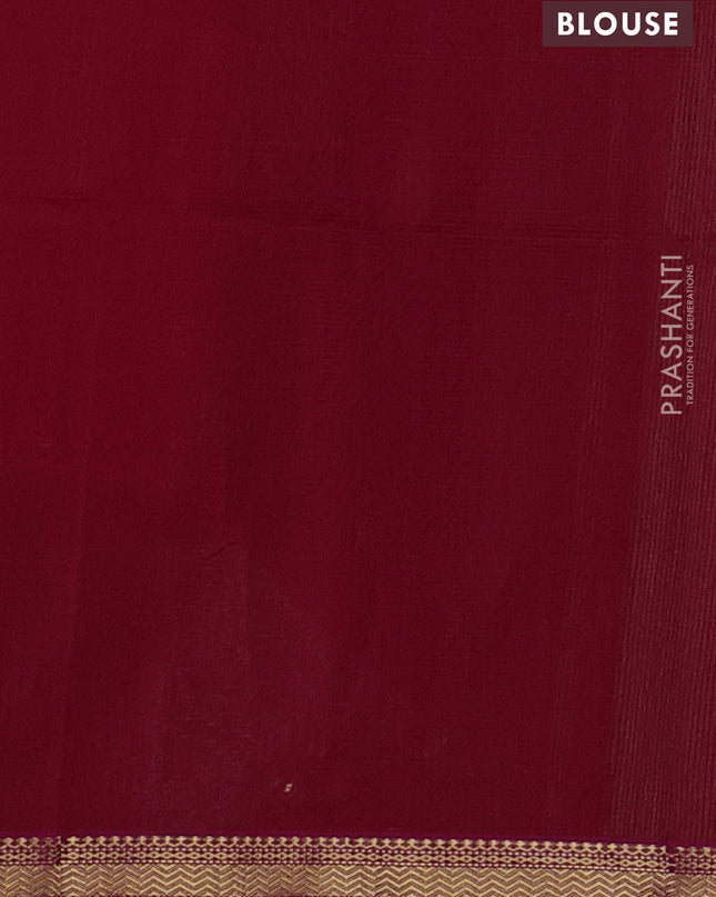Maheshwari silk cotton saree red and pink with allover zari weaves & buttas and zari woven border