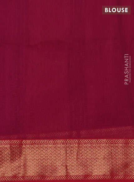 Maheshwari silk cotton saree violet and red with allover zari weaves & buttas and zari woven border