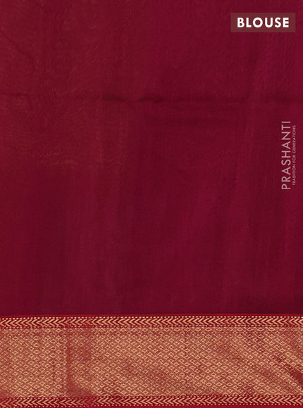 Maheshwari silk cotton saree mustard yellow and red with allover zari weaves & buttas and zari woven border